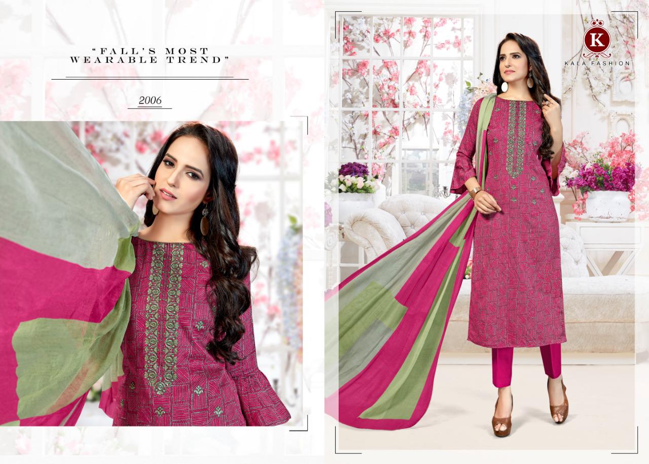 Amore Vol-2 By Kala Fashion 2001 To 2006 Series Beautiful Suits Collection Beautiful Stylish Fancy Colorful Casual Wear & Ethnic Wear Pure Jam Satin Print With Embroidery Dresses At Wholesale Price Download Image Zip