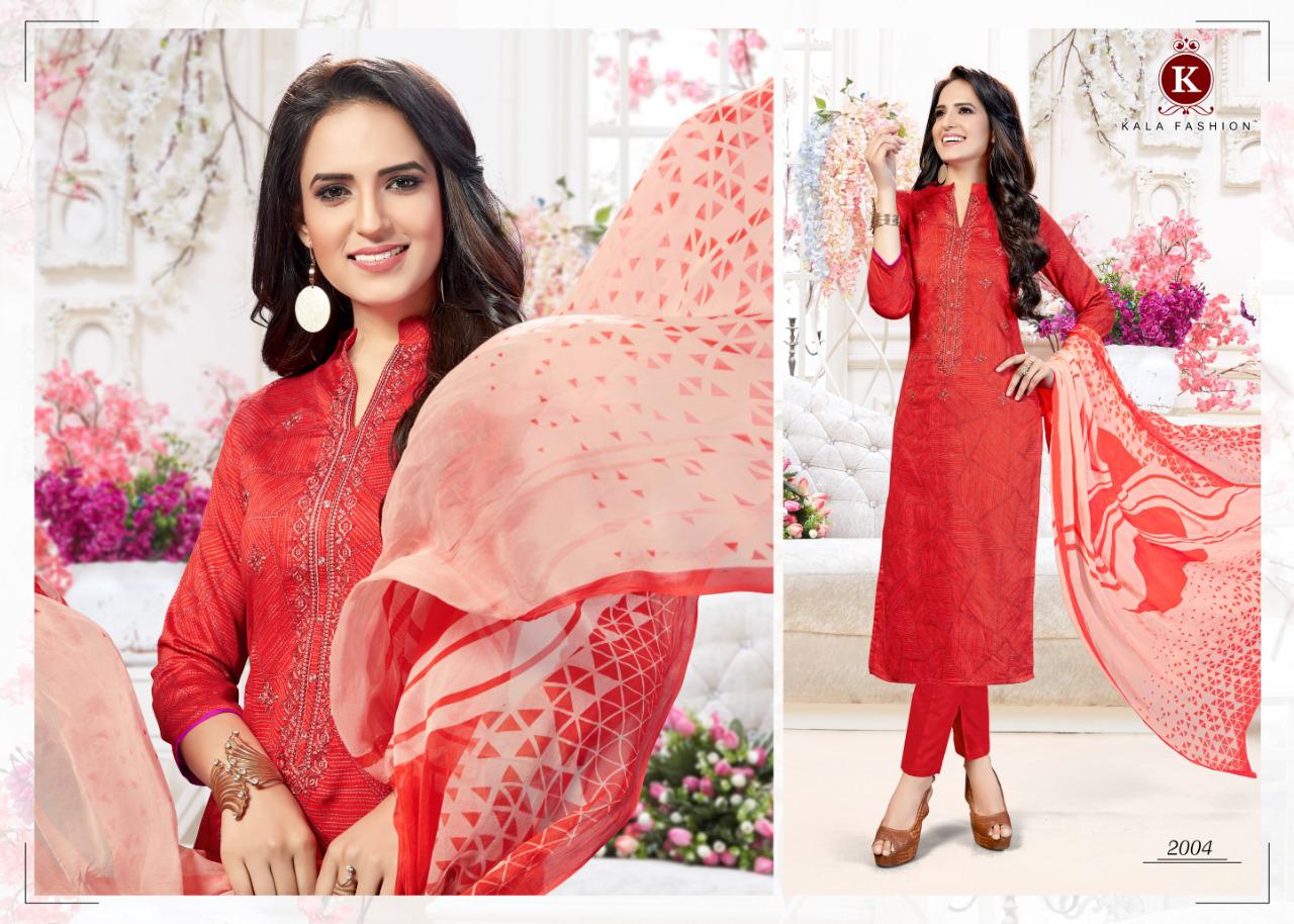 Amore Vol-2 By Kala Fashion 2001 To 2006 Series Beautiful Suits Collection Beautiful Stylish Fancy Colorful Casual Wear & Ethnic Wear Pure Jam Satin Print With Embroidery Dresses At Wholesale Price Download Image Zip
