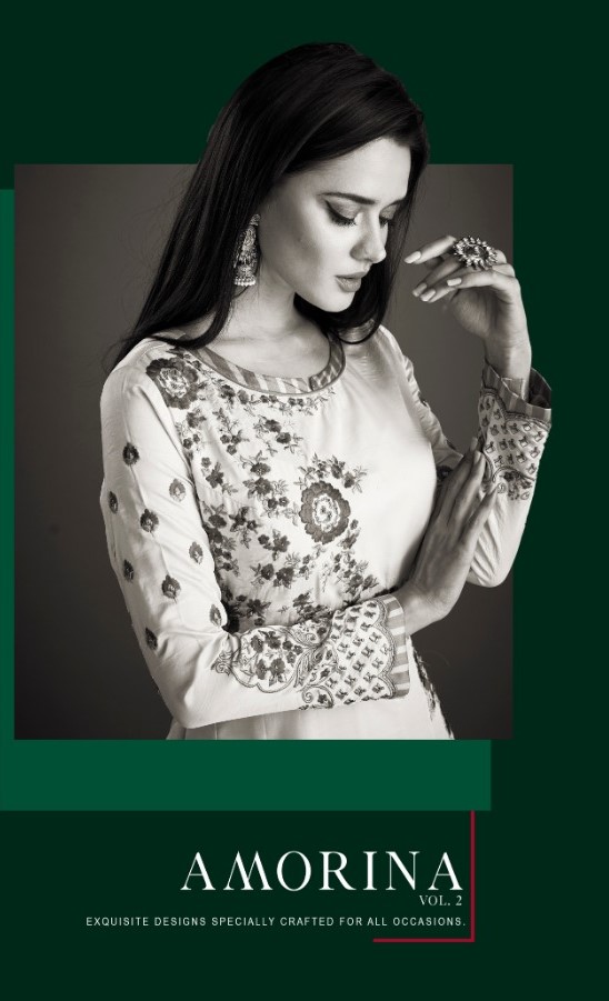 Amorina Vol-2 By Arihant Designer 22006 To 22010 Series Designer Bridal Wear Collection Beautiful Stylish Fancy Colorful Party Wear & Occasional Wear Tapeta Satin Soft With Maslin Gowns At Wholesale Price