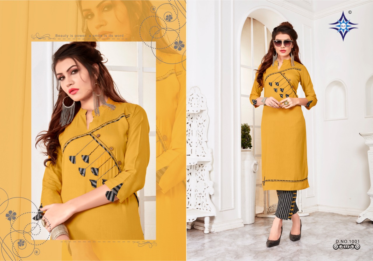 Amruta By Sai Latest Creation 1001 To 1006 Series Stylish Colorful Fancy Beautiful Casual Wear & Ethnic Wear Pure Elica Rayon Flex Kurtis At Wholesale Price