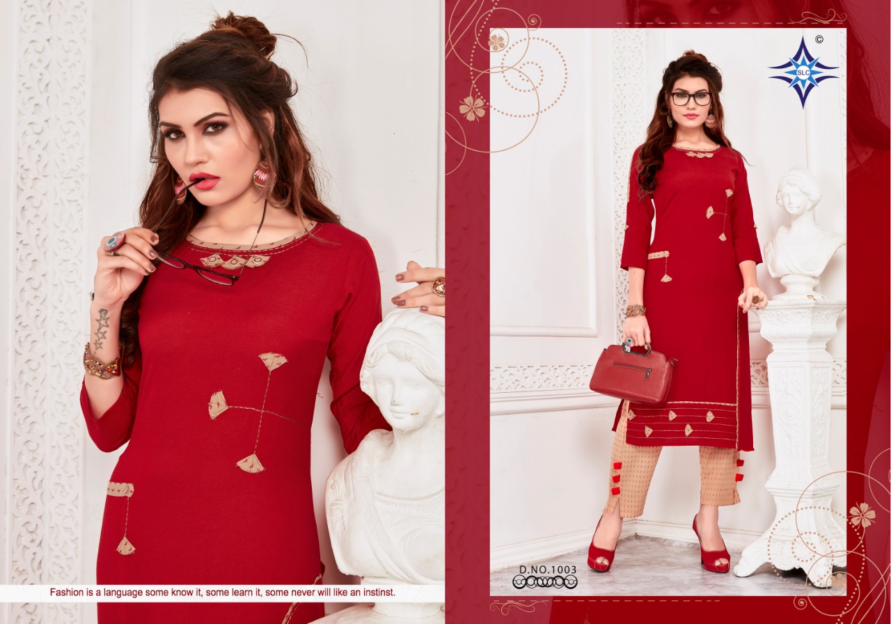 Amruta By Sai Latest Creation 1001 To 1006 Series Stylish Colorful Fancy Beautiful Casual Wear & Ethnic Wear Pure Elica Rayon Flex Kurtis At Wholesale Price