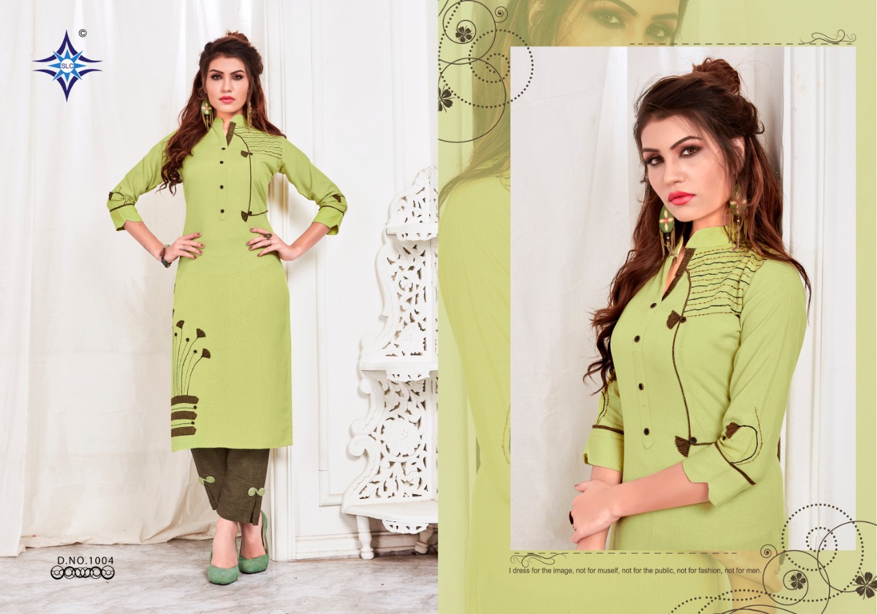 Amruta By Sai Latest Creation 1001 To 1006 Series Stylish Colorful Fancy Beautiful Casual Wear & Ethnic Wear Pure Elica Rayon Flex Kurtis At Wholesale Price