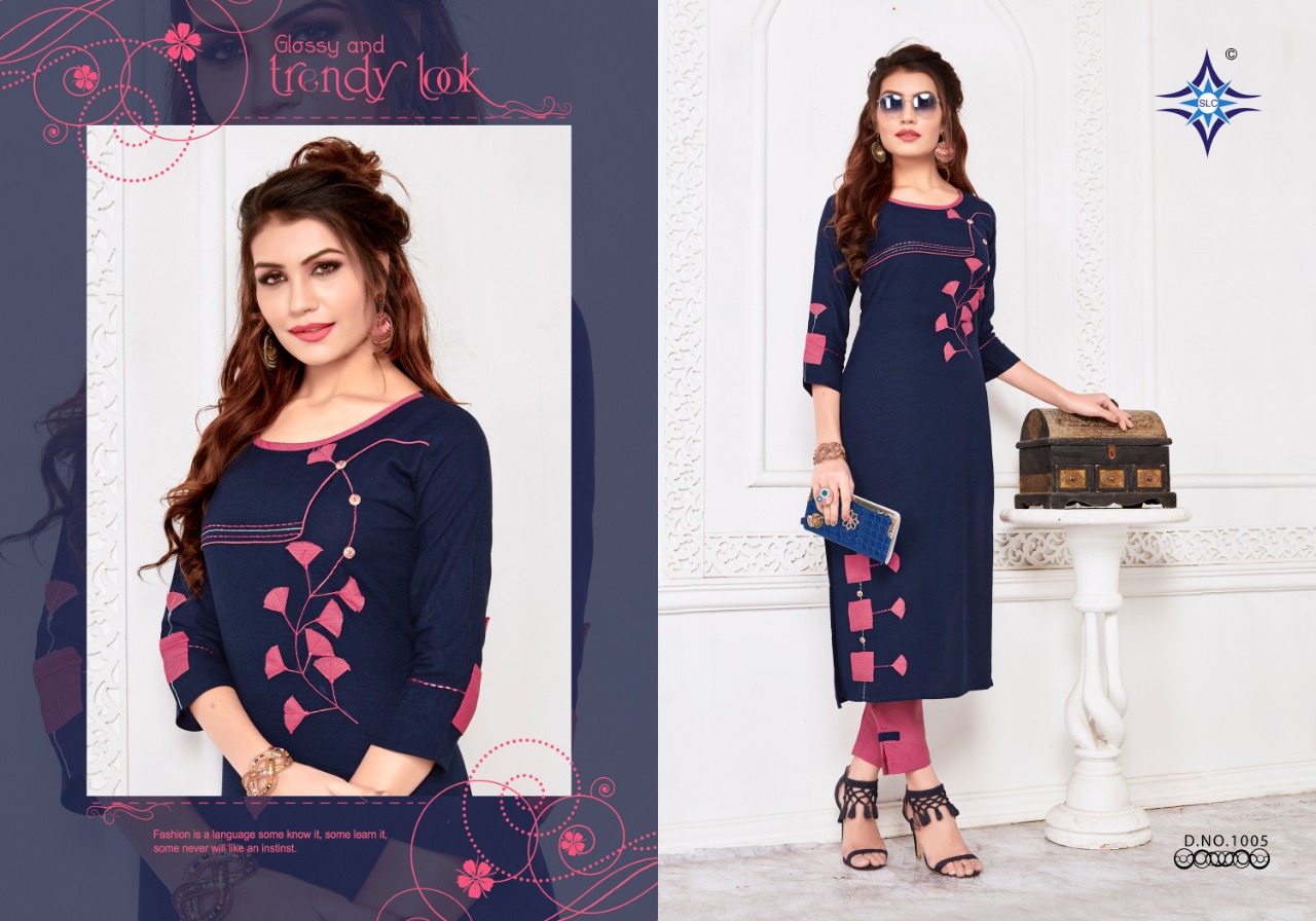 Amruta By Sai Latest Creation 1001 To 1006 Series Stylish Colorful Fancy Beautiful Casual Wear & Ethnic Wear Pure Elica Rayon Flex Kurtis At Wholesale Price