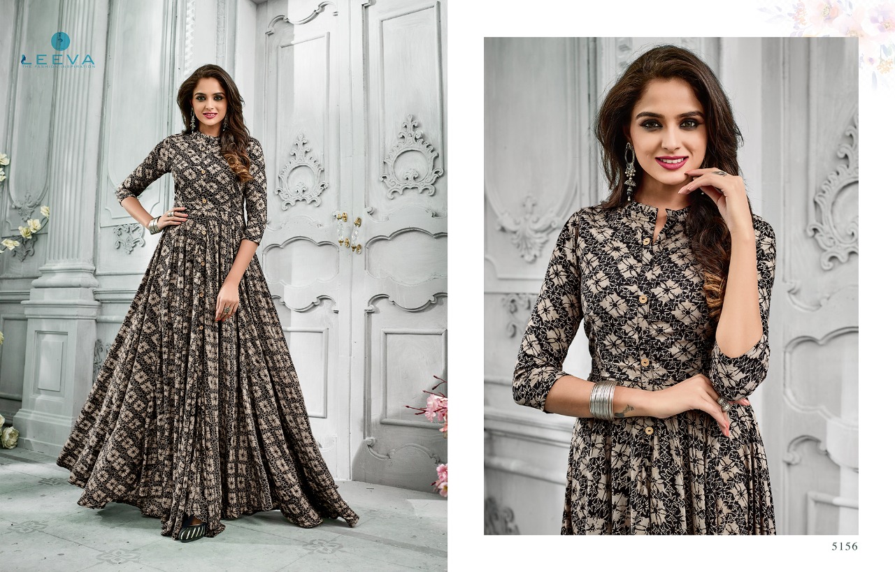 Amyra By Leeva 5151 To 5156 Series Designer Beautiful Stylish Fancy Colorful Casual Wear & Ready To Wear & Ethnic Wear Heavy Rayon Printed Kurtis At Wholesale Price