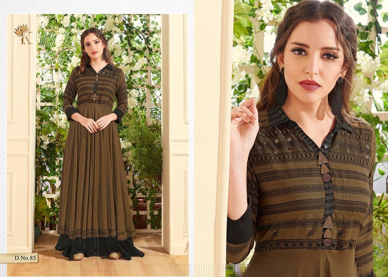 Anaaya By Krsna 81 To 86 Series Beautiful Stylish Fancy Colorful Casual Wear & Ethnic Wear & Ready To Wear Viscose Gowns At Wholesale Price