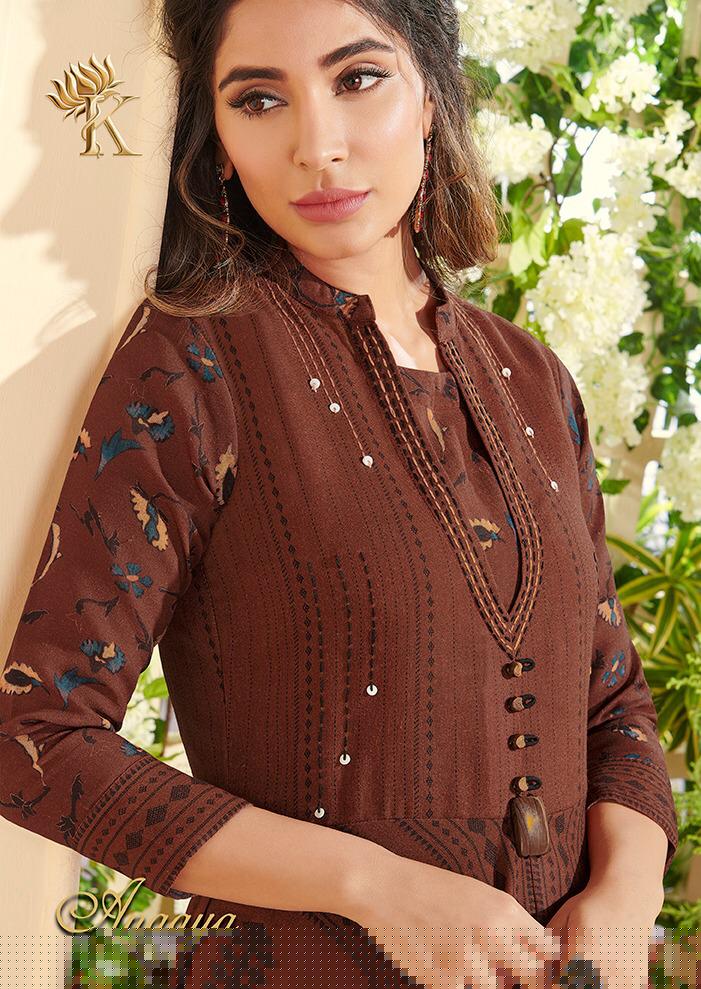 Anaaya By Krsna 81 To 86 Series Beautiful Stylish Fancy Colorful Casual Wear & Ethnic Wear & Ready To Wear Viscose Gowns At Wholesale Price