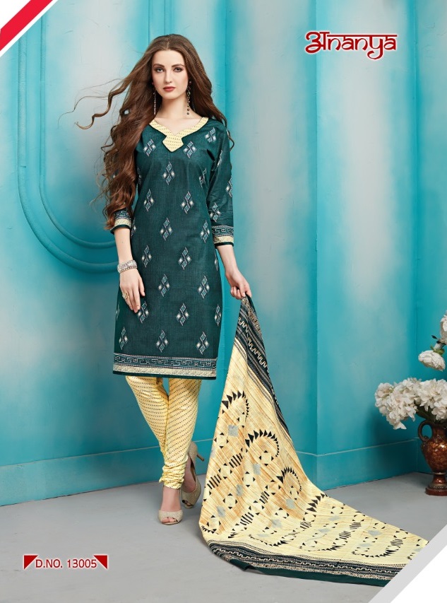 Ananya Vol-13 By Ganesha 13005 To 13016 Series Indian Traditional Wear Collection Beautiful Stylish Fancy Colorful Party Wear & Occasional Wear Cotton Printed Dress At Wholesale Price