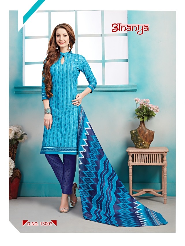 Ananya Vol-13 By Ganesha 13005 To 13016 Series Indian Traditional Wear Collection Beautiful Stylish Fancy Colorful Party Wear & Occasional Wear Cotton Printed Dress At Wholesale Price