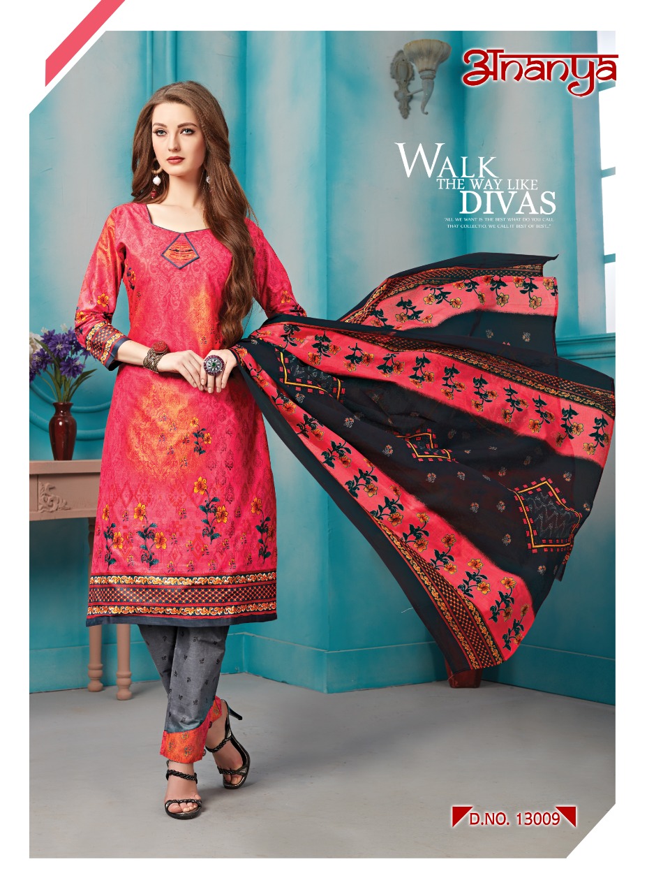 Ananya Vol-13 By Ganesha 13005 To 13016 Series Indian Traditional Wear Collection Beautiful Stylish Fancy Colorful Party Wear & Occasional Wear Cotton Printed Dress At Wholesale Price