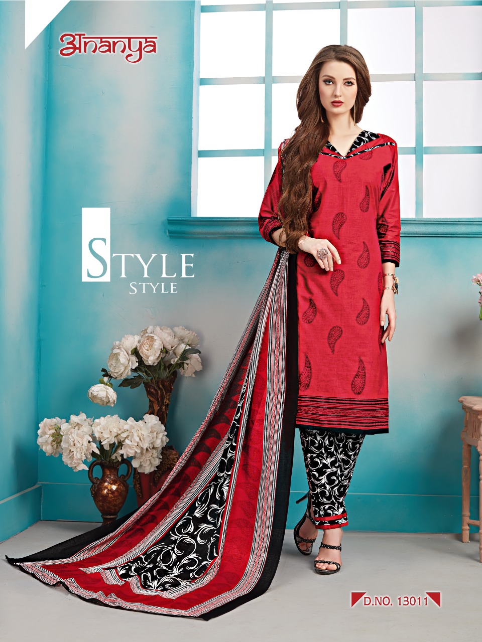 Ananya Vol-13 By Ganesha 13005 To 13016 Series Indian Traditional Wear Collection Beautiful Stylish Fancy Colorful Party Wear & Occasional Wear Cotton Printed Dress At Wholesale Price