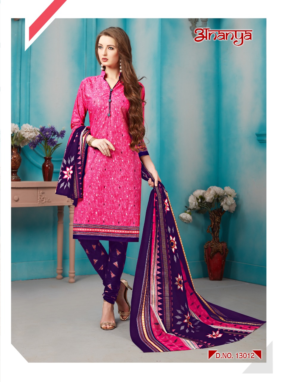 Ananya Vol-13 By Ganesha 13005 To 13016 Series Indian Traditional Wear Collection Beautiful Stylish Fancy Colorful Party Wear & Occasional Wear Cotton Printed Dress At Wholesale Price