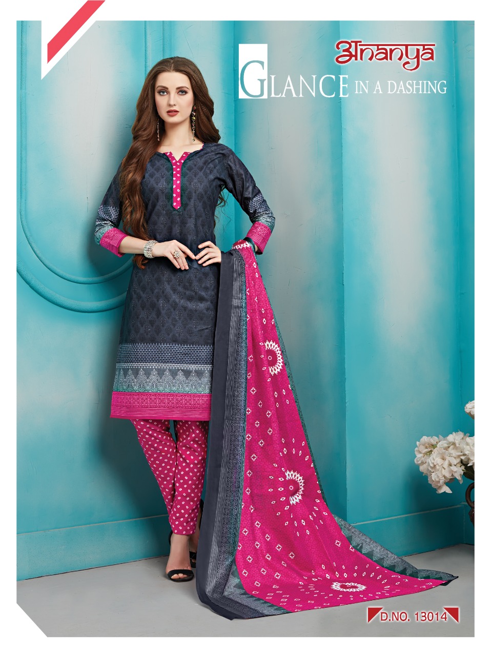 Ananya Vol-13 By Ganesha 13005 To 13016 Series Indian Traditional Wear Collection Beautiful Stylish Fancy Colorful Party Wear & Occasional Wear Cotton Printed Dress At Wholesale Price