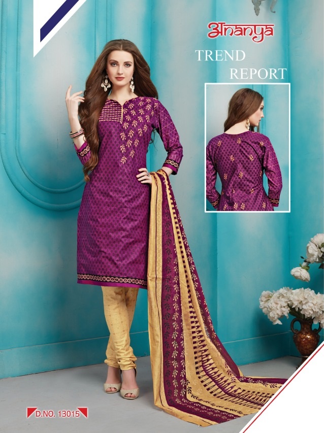 Ananya Vol-13 By Ganesha 13005 To 13016 Series Indian Traditional Wear Collection Beautiful Stylish Fancy Colorful Party Wear & Occasional Wear Cotton Printed Dress At Wholesale Price