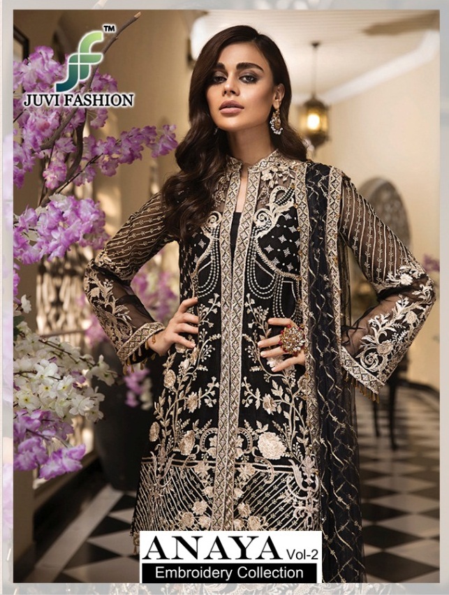Anaya Embroidery Collection Vol-2 By Juvi Fashion 62001 To 62006 Series Beautiful Pakistani Suits Stylish Fancy Colorful Party Wear & Ethnic Wear Faux Georgette With Heavy Embroidery Dresses At Wholesale Price