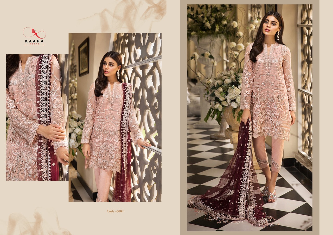 Anaya By Kaara Suit 6001 To 6005 Series Designer Pakistani Suits Colorful Stylish Fancy Beautiful Collection Casual Wear & Ethnic Wear Georgette Embroidered Dresses At Wholesale Price