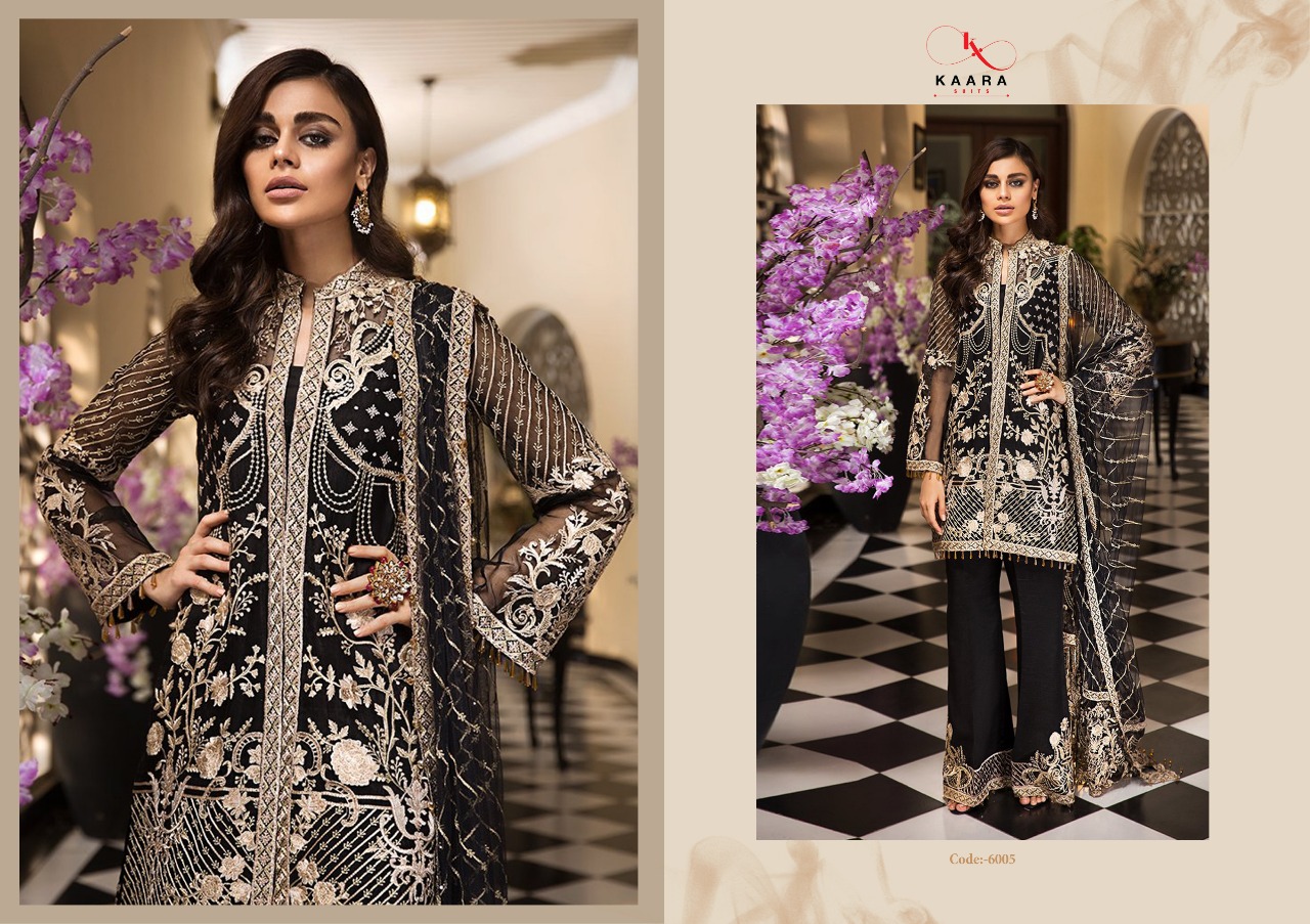 Anaya By Kaara Suit 6001 To 6005 Series Designer Pakistani Suits Colorful Stylish Fancy Beautiful Collection Casual Wear & Ethnic Wear Georgette Embroidered Dresses At Wholesale Price