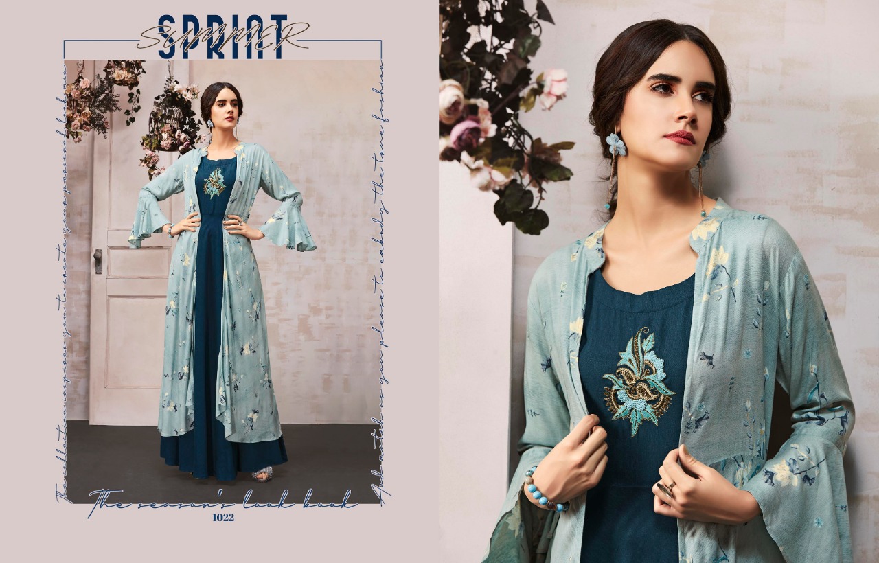 Anaya By Kajree Fashion 1021 To 1027 Series Designer Wear Collection Beautiful Stylish Fancy Colorful Party Wear & Occasional Wear Soft Silk Print And Chanderi Printed Gowns At Wholesale Price