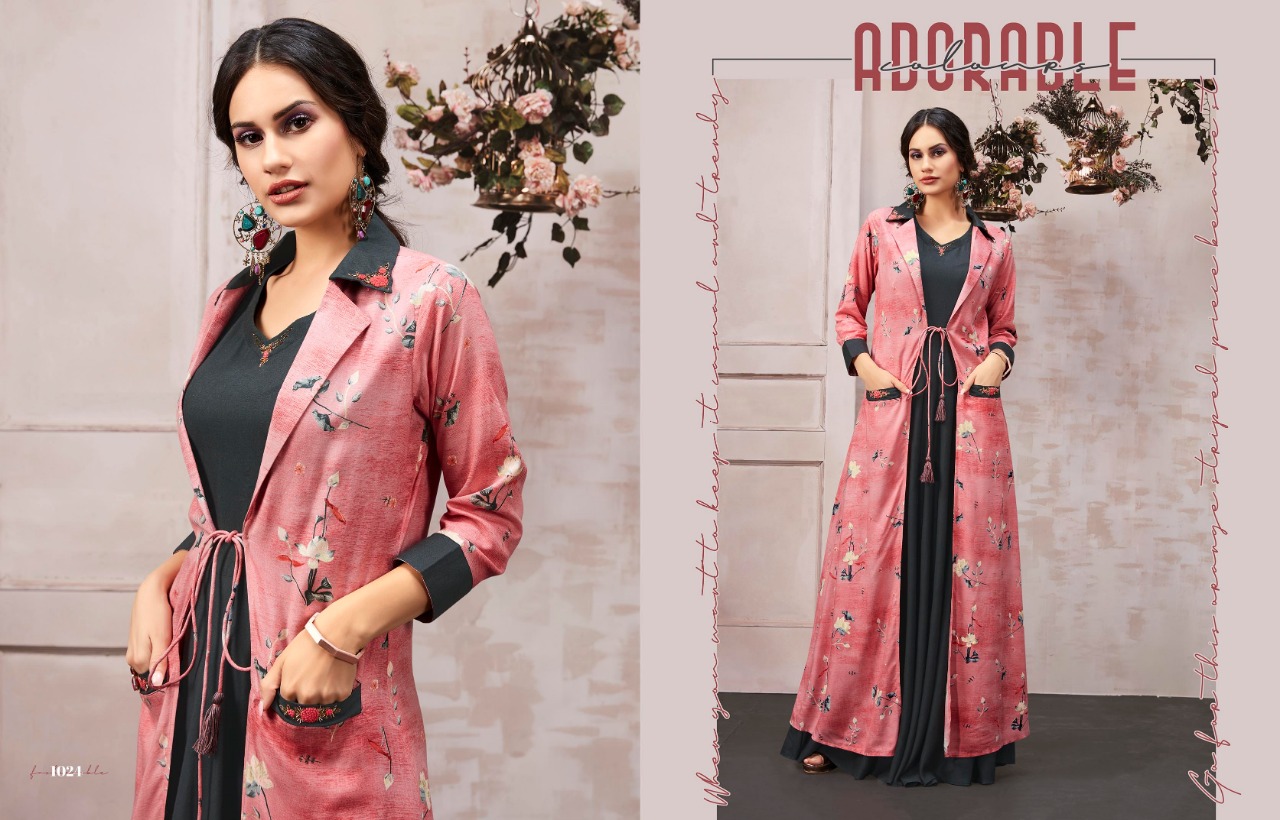 Anaya By Kajree Fashion 1021 To 1027 Series Designer Wear Collection Beautiful Stylish Fancy Colorful Party Wear & Occasional Wear Soft Silk Print And Chanderi Printed Gowns At Wholesale Price