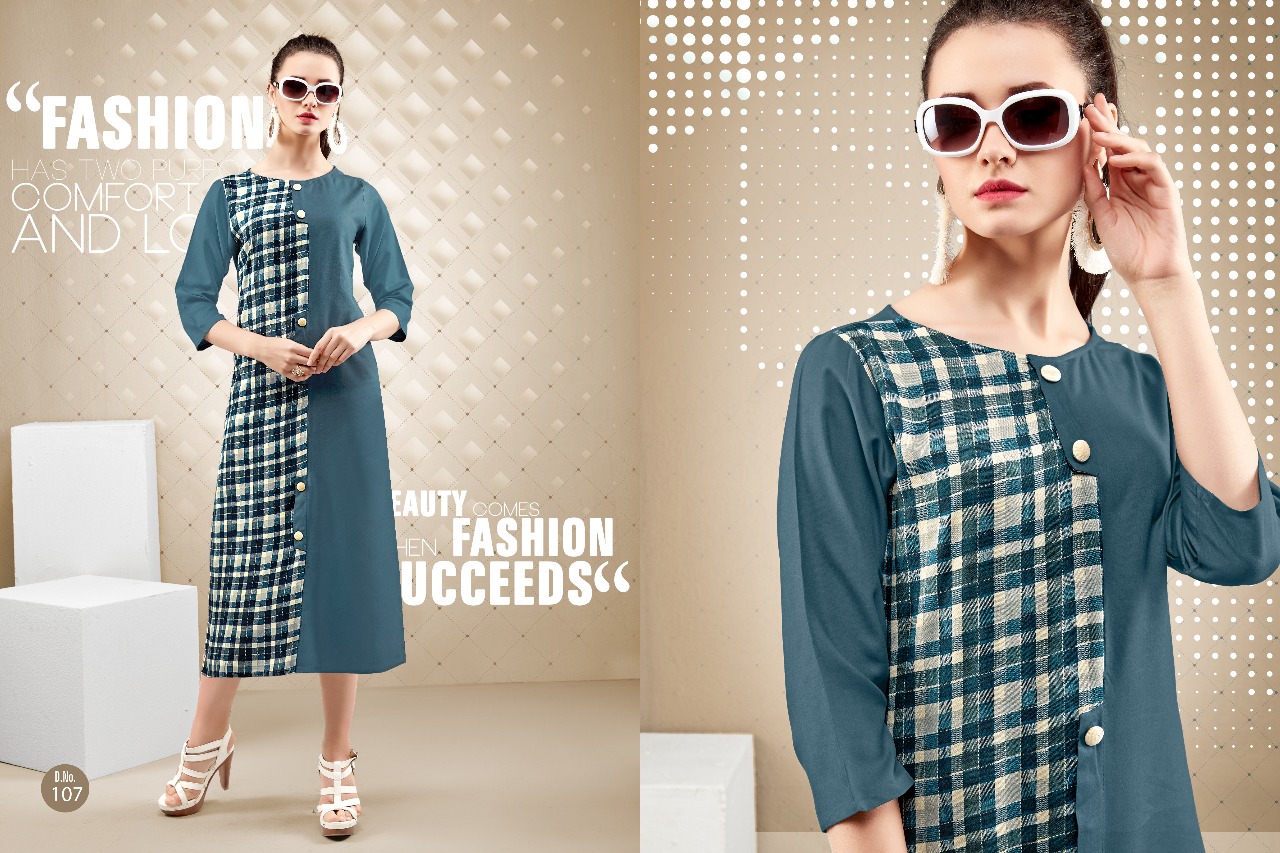 Anshika By Posh 101 To 108 Series Beautiful Stylish Fancy Colorful Casual Wear & Ready To Wear & Ethnic Wear Rayon Printed Kurtis At Wholesale Price