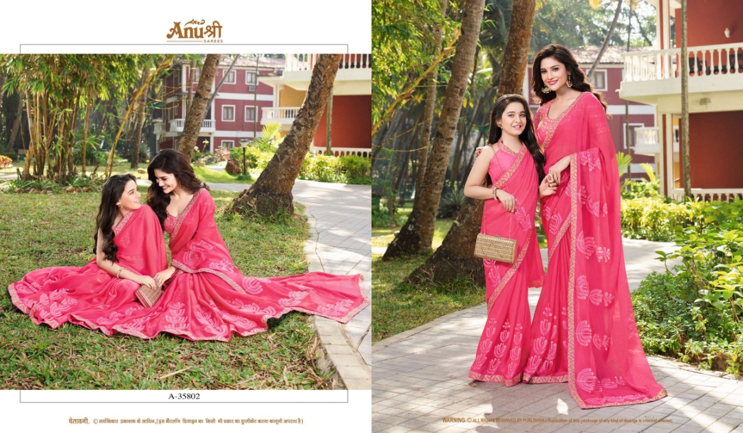 Anushree 35801 Series By Anushree 35801 To 35818 Series Indian Beautiful Traditional Wear Collection Colorful Stylish Fancy Embroidered Party Wear & Occasional Wear Rangoli Sarees At Wholesale Price