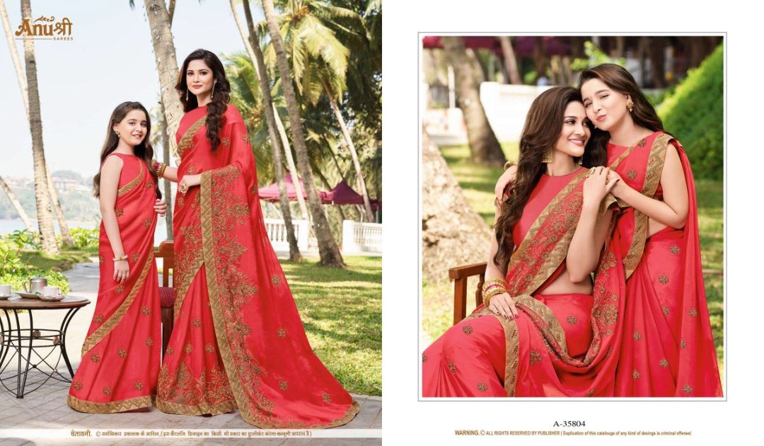 Anushree 35801 Series By Anushree 35801 To 35818 Series Indian Beautiful Traditional Wear Collection Colorful Stylish Fancy Embroidered Party Wear & Occasional Wear Rangoli Sarees At Wholesale Price