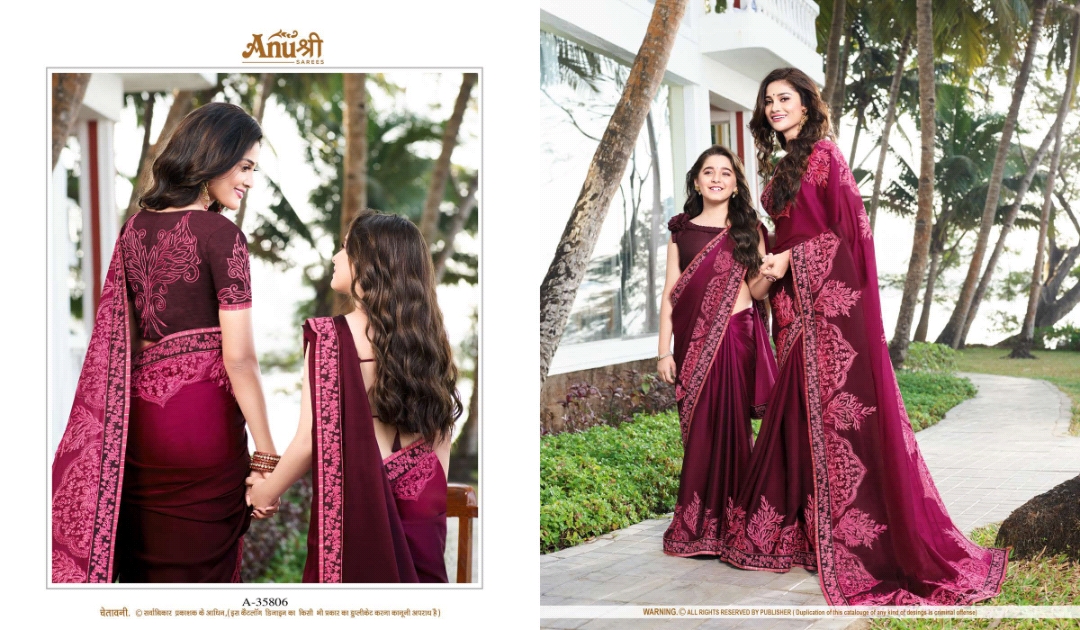 Anushree 35801 Series By Anushree 35801 To 35818 Series Indian Beautiful Traditional Wear Collection Colorful Stylish Fancy Embroidered Party Wear & Occasional Wear Rangoli Sarees At Wholesale Price