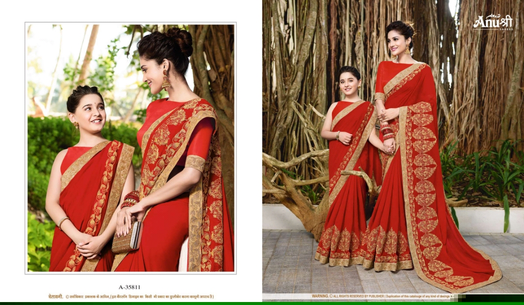 Anushree 35801 Series By Anushree 35801 To 35818 Series Indian Beautiful Traditional Wear Collection Colorful Stylish Fancy Embroidered Party Wear & Occasional Wear Rangoli Sarees At Wholesale Price