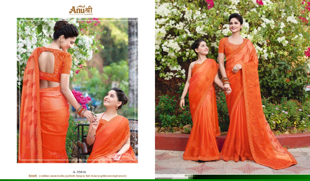 Anushree 35801 Series By Anushree 35801 To 35818 Series Indian Beautiful Traditional Wear Collection Colorful Stylish Fancy Embroidered Party Wear & Occasional Wear Rangoli Sarees At Wholesale Price