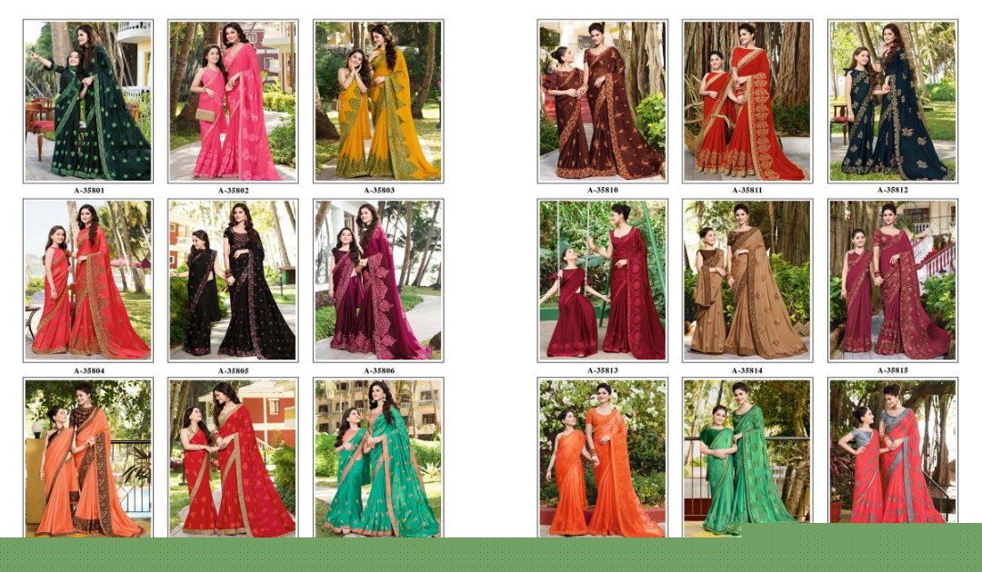 Anushree 35801 Series By Anushree 35801 To 35818 Series Indian Beautiful Traditional Wear Collection Colorful Stylish Fancy Embroidered Party Wear & Occasional Wear Rangoli Sarees At Wholesale Price