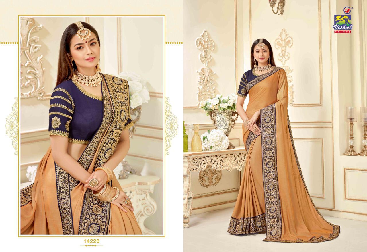 Apsara By Vishal Prints 14220 To 14231 Series Indian Traditional Wear Collection Beautiful Stylish Fancy Colorful Party Wear & Occasional Wear Fancy Sarees At Wholesale Price