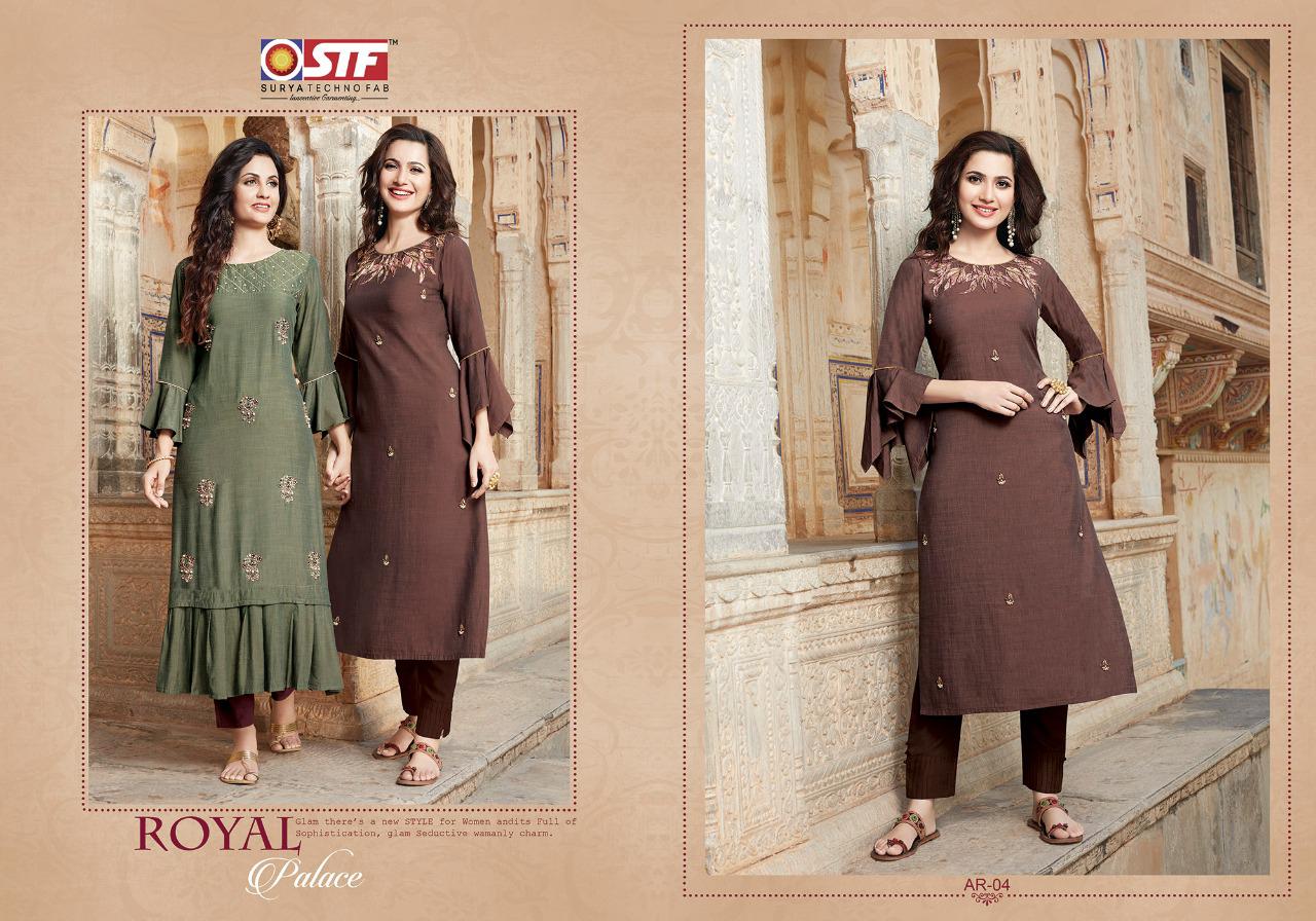 Arianna By Surya Techno Fab 01 To 06 Series Beautiful Stylish Fancy Colorful Casual Wear & Ethnic Wear & Ready To Wear Linen Melange Embroidered Kurtis At Wholesale Price