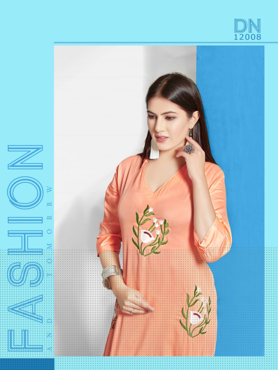 Arohi By Rooi Design 12001 To 12008 Series Beautiful Colorful Stylish Fancy Casual Wear & Ethnic Wear & Ready To Wear Premium Satin With Embroidery Work Kurtis At Wholesale Price