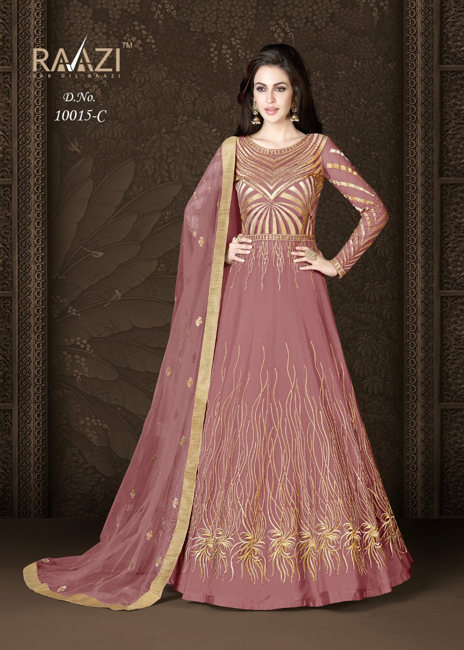 Aroos 10015 Clours By Rama Fashion 10015-a To 10015-d Series Designer Anarkali Collection Suits Beautiful Stylish Fancy Colorful Party Wear & Occasional Wear Net Embroidered Dresses At Wholesale Price