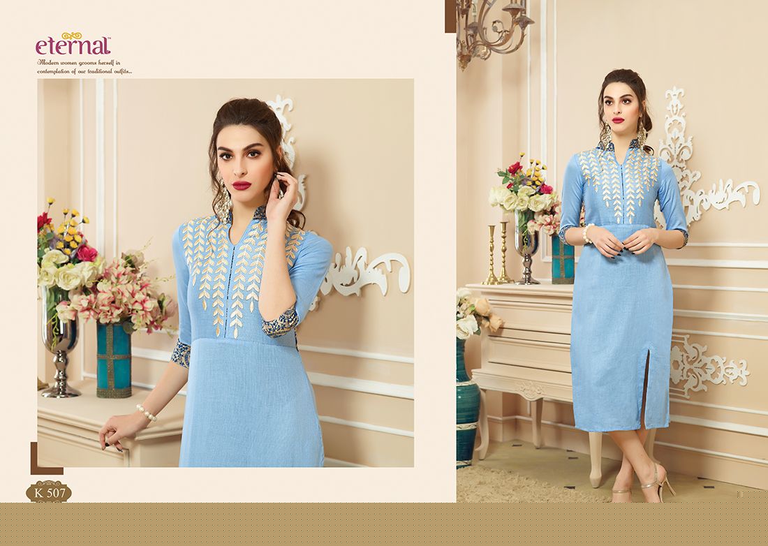 Artery Vol-2 By Eternal Fashion 503 To 514 Series Stylish Fancy Beautiful Colorful Casual Wear & Ethnic Wear Pure Cotton Jam Satin Printed Kurtis At Wholesale Price