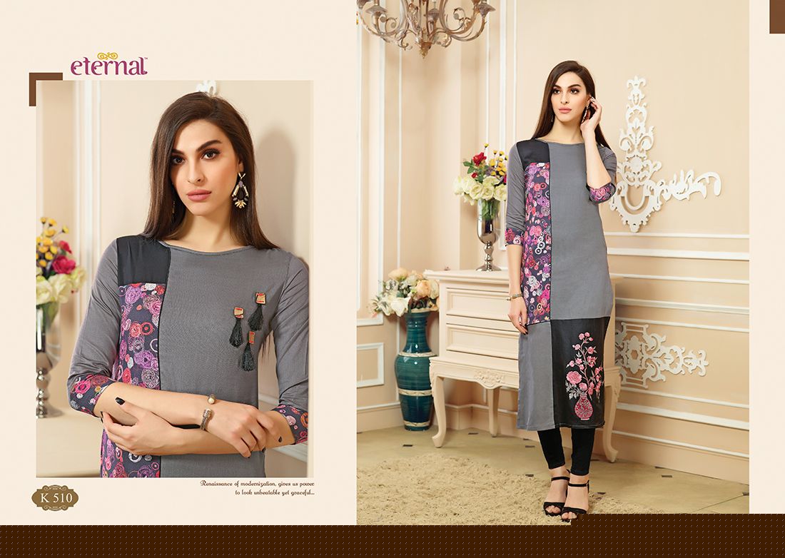 Artery Vol-2 By Eternal Fashion 503 To 514 Series Stylish Fancy Beautiful Colorful Casual Wear & Ethnic Wear Pure Cotton Jam Satin Printed Kurtis At Wholesale Price