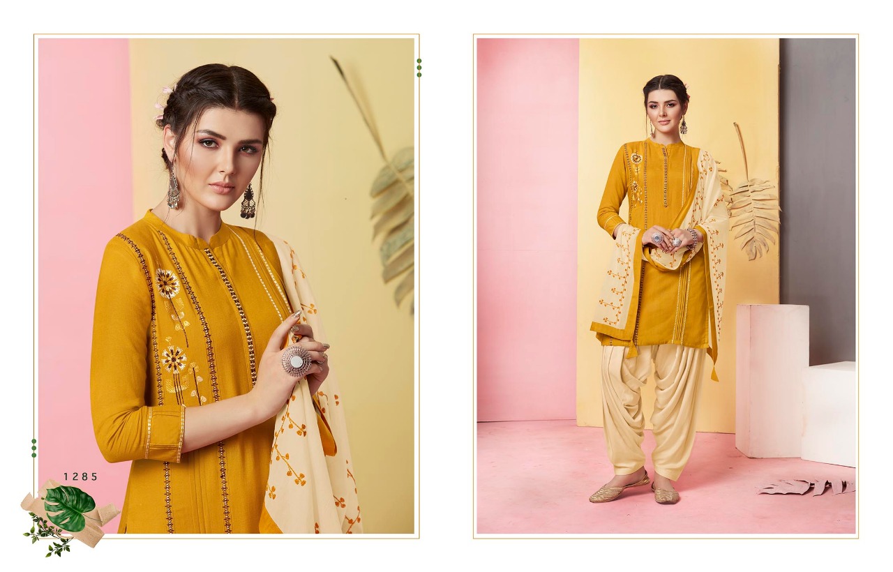 Arties By Patiala Vol-3 By Kajree Fashion 1281 To 1290 Series Beautiful Suits Stylish Colorful Fancy Casual Wear & Ethnic Wear Pure Cotton Print With Embroidery Work Dresses At Wholesale Price
