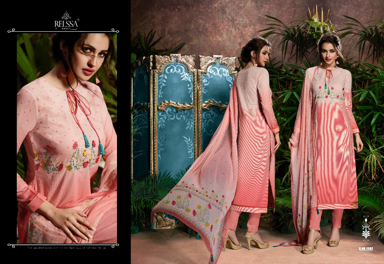 Aryan By Relssa Fabrics 1901 To 1906 Series Designer Pakistani Suits Colorful Stylish Fancy Beautiful Party Wear & Ethnic Wear Cotton Satin Dresses At Wholesale Price