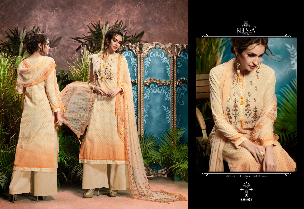 Aryan By Relssa Fabrics 1901 To 1906 Series Designer Pakistani Suits Colorful Stylish Fancy Beautiful Party Wear & Ethnic Wear Cotton Satin Dresses At Wholesale Price