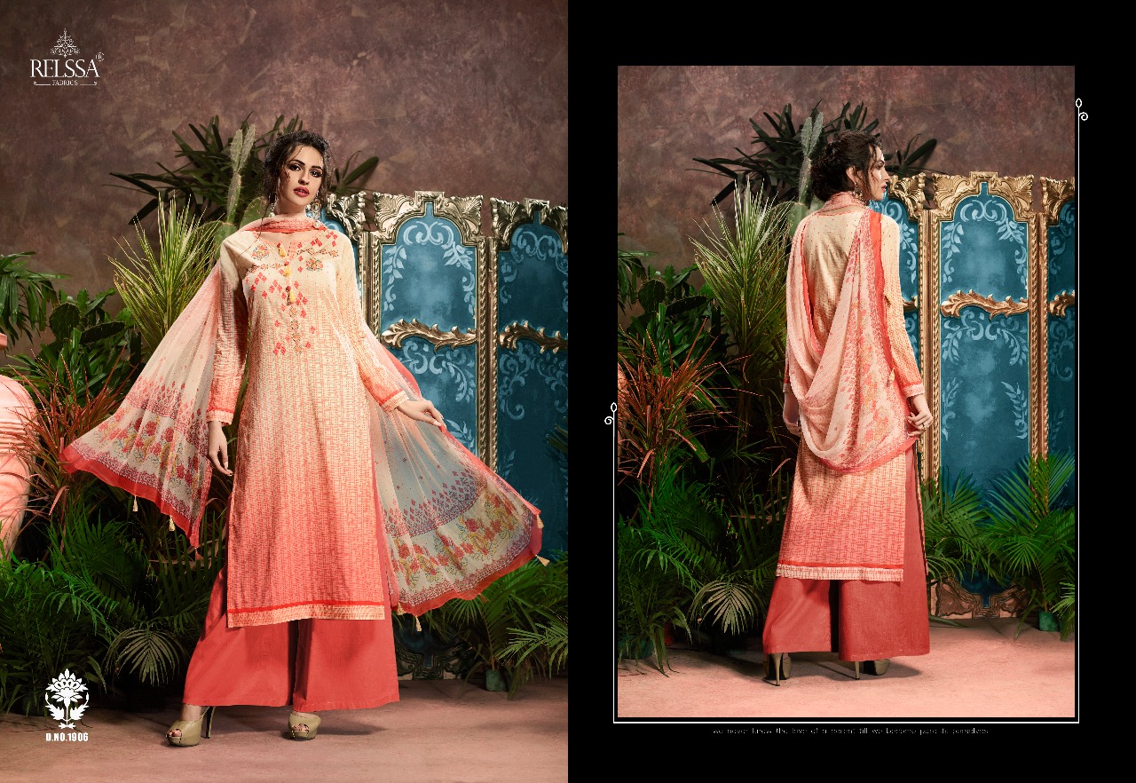 Aryan By Relssa Fabrics 1901 To 1906 Series Designer Pakistani Suits Colorful Stylish Fancy Beautiful Party Wear & Ethnic Wear Cotton Satin Dresses At Wholesale Price