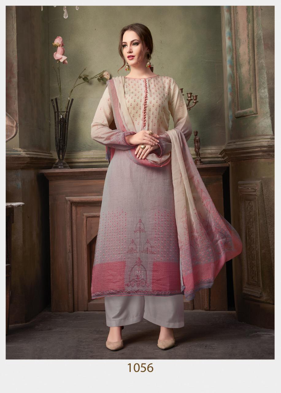 Astonished By Saanjh 1053 To 1059 Series Beautiful Stylish Designer Printed And Embroidered Party Wear Occasional Wear Fine Cotton Silk With Hand Work Dresses At Wholesale Price