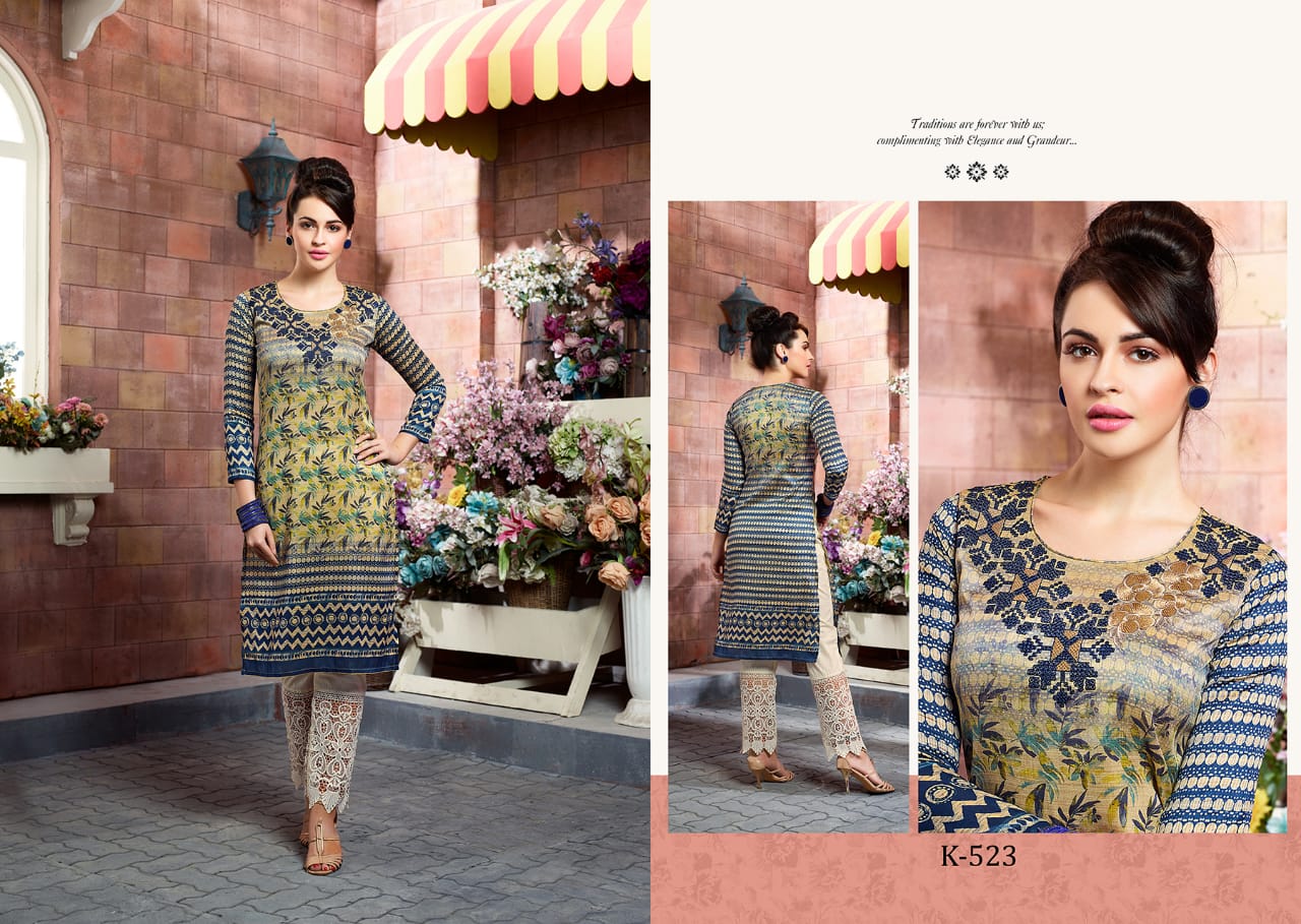 Aura Vol-2 By Eternal 523 To 533 Series Beautiful Stylish Fancy Colorful Casual Wear & Ethnic Wear & Ready To Wear Tusser Silk Kurtis At Wholesale Price