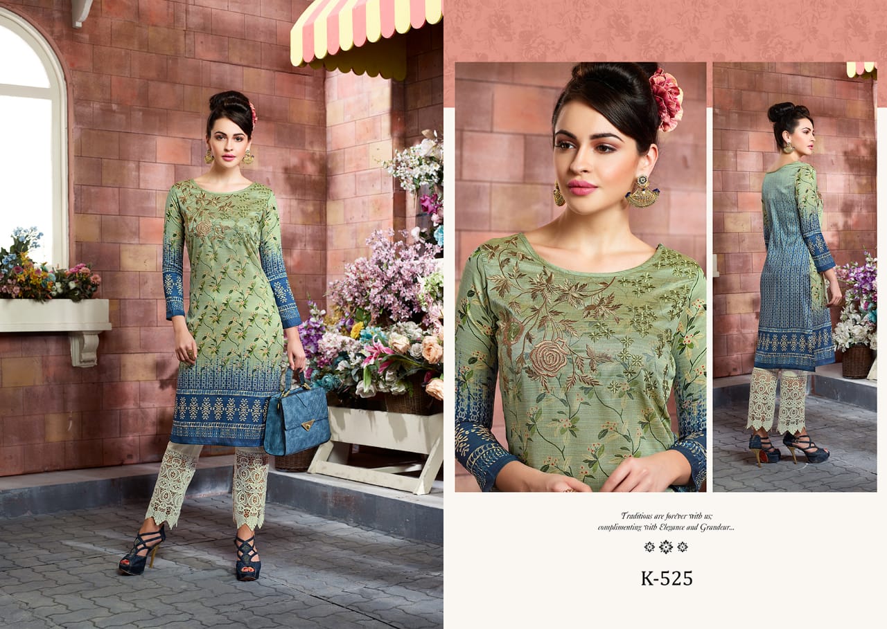 Aura Vol-2 By Eternal 523 To 533 Series Beautiful Stylish Fancy Colorful Casual Wear & Ethnic Wear & Ready To Wear Tusser Silk Kurtis At Wholesale Price
