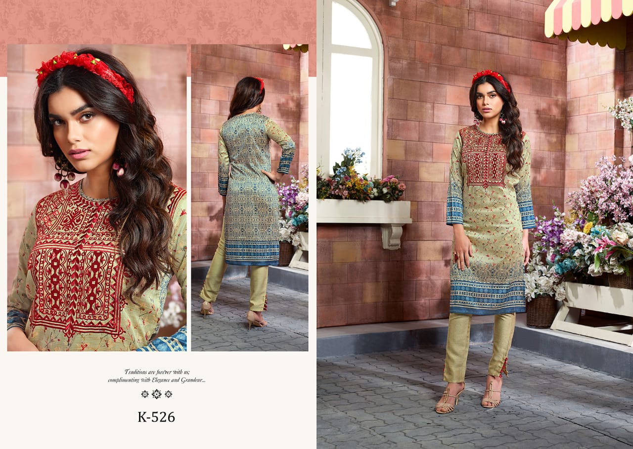 Aura Vol-2 By Eternal 523 To 533 Series Beautiful Stylish Fancy Colorful Casual Wear & Ethnic Wear & Ready To Wear Tusser Silk Kurtis At Wholesale Price