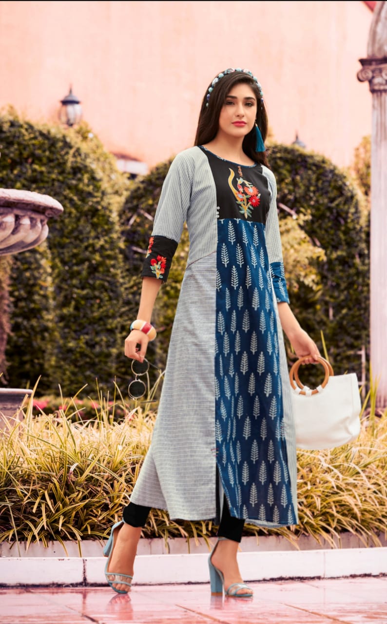 Aura By Geeta Tex 6052 To 6059 Series Beautiful Colorful Stylish Fancy Casual Wear & Ethnic Wear & Ready To Wear Rayon Kurtis At Wholesale Price