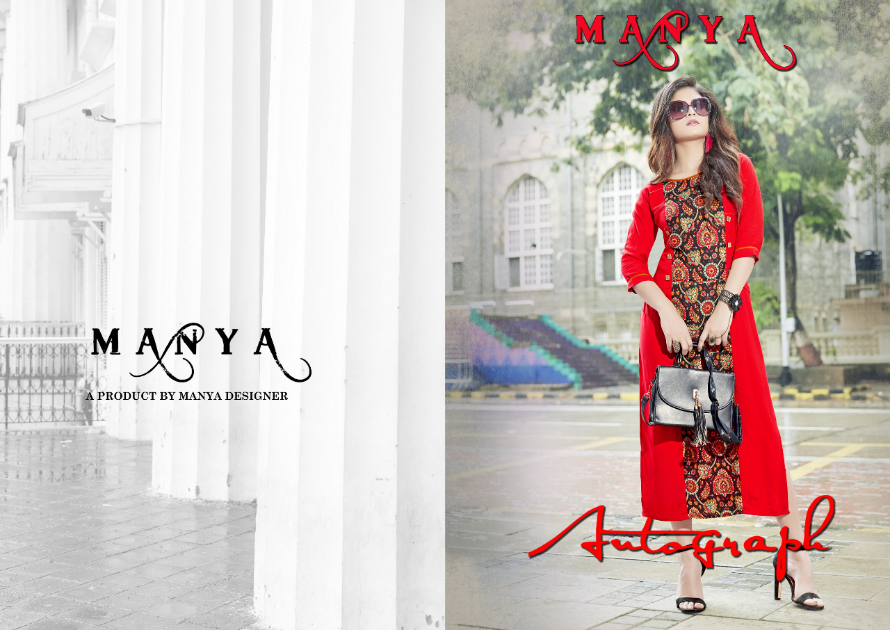 Autograph By Manya Designer 1001 To 1008 Series Designer Beautiful Stylish Fancy Colorful Casual Wear & Ethnic Wear Rayon Kurtis At Wholesale Price