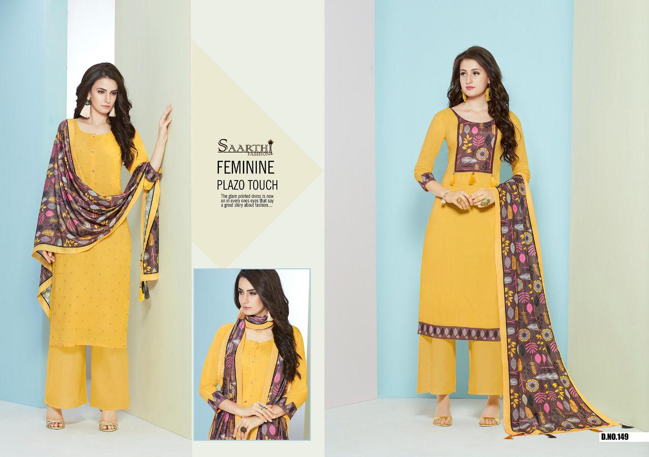 Autograph By Saarthi Fashion 149 To 158 Series Beautiful Stylish Fancy Colorful Casual Wear & Ethnic Wear Pure Jam Silk Cotton Embroidered Dresses At Wholesale Price
