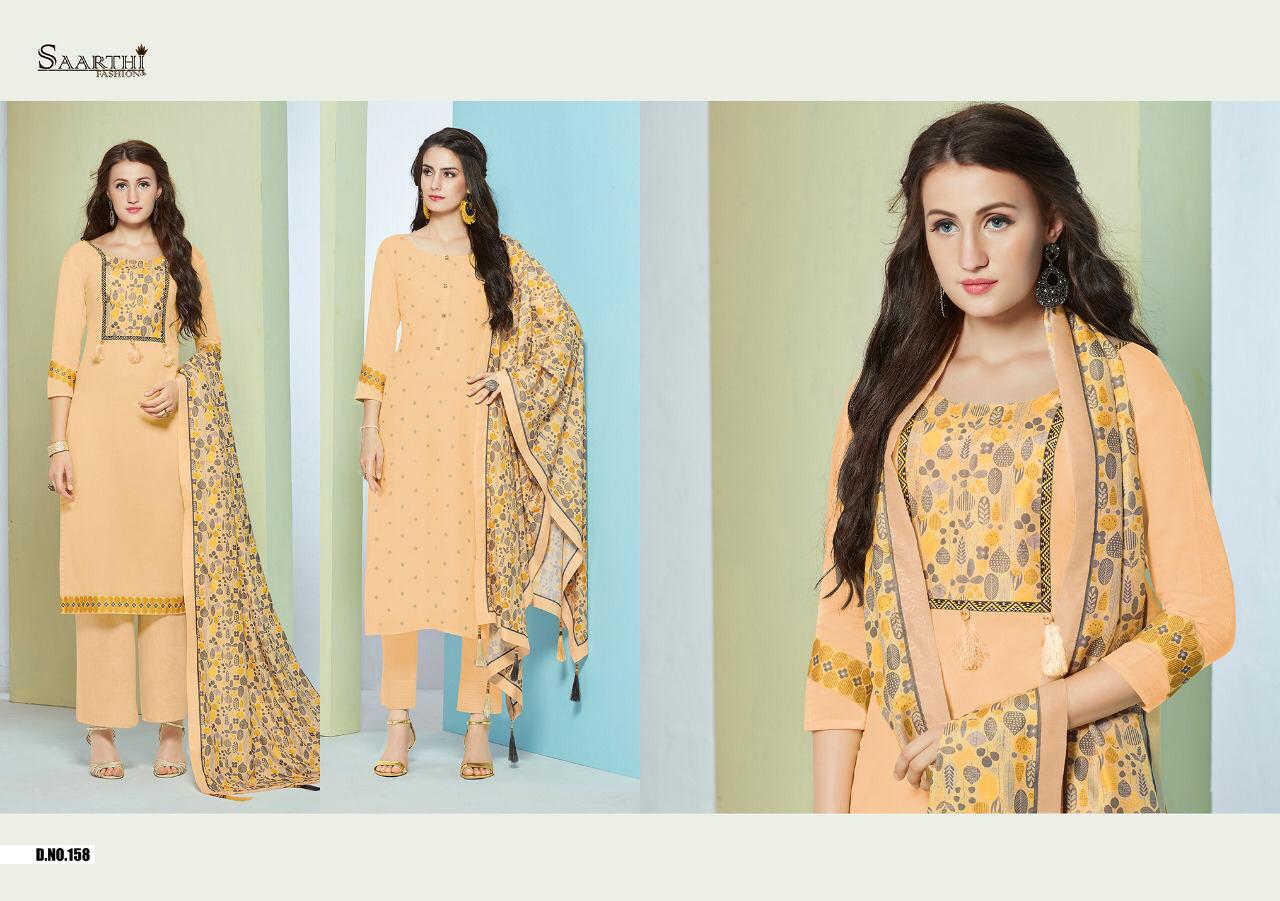 Autograph By Saarthi Fashion 149 To 158 Series Beautiful Stylish Fancy Colorful Casual Wear & Ethnic Wear Pure Jam Silk Cotton Embroidered Dresses At Wholesale Price