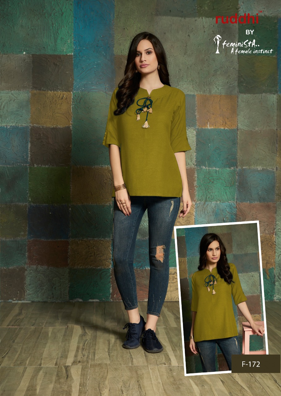 Avishka By Feminista 171 To 177 Series Beautiful Stylish Fancy Colorful Casual Wear & Ethnic Wear & Ready To Wear South Cotton Slub Tops At Wholesale Price
