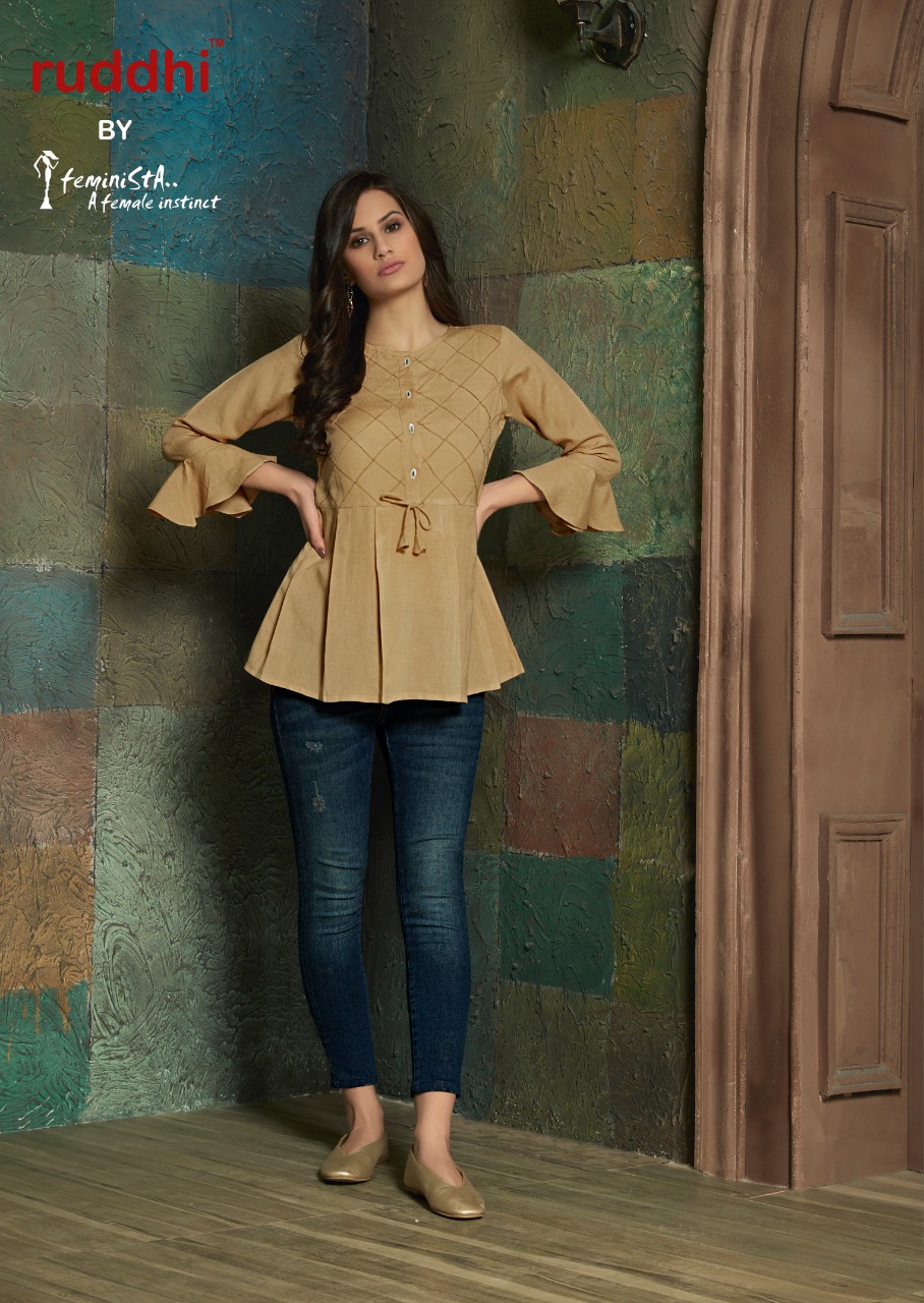 Avishka By Feminista 171 To 177 Series Beautiful Stylish Fancy Colorful Casual Wear & Ethnic Wear & Ready To Wear South Cotton Slub Tops At Wholesale Price