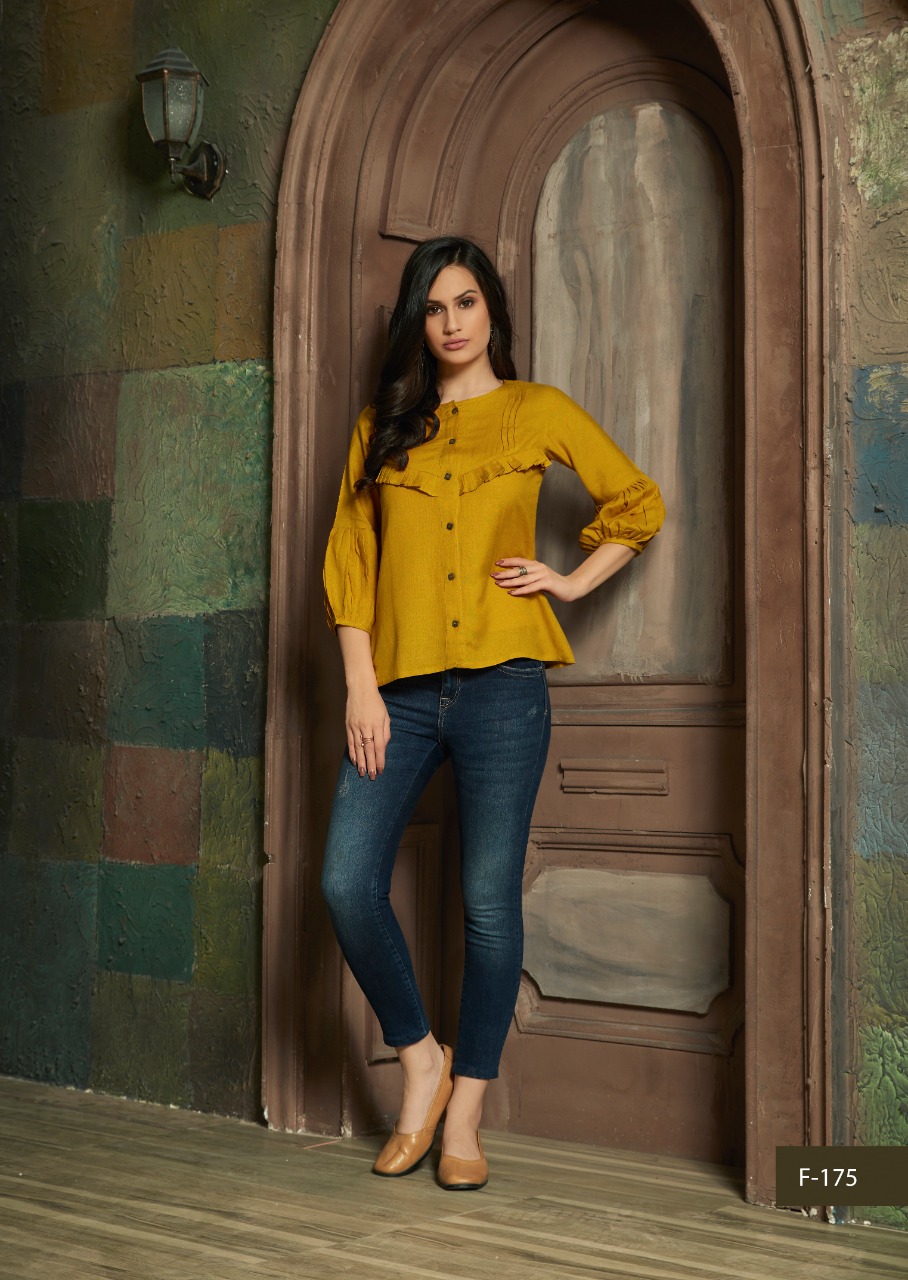 Avishka By Feminista 171 To 177 Series Beautiful Stylish Fancy Colorful Casual Wear & Ethnic Wear & Ready To Wear South Cotton Slub Tops At Wholesale Price